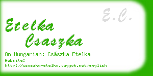 etelka csaszka business card