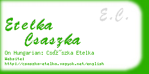 etelka csaszka business card